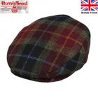 Gladwin Bond Harris Tweed Wool Newsboy Cap - Burgundy