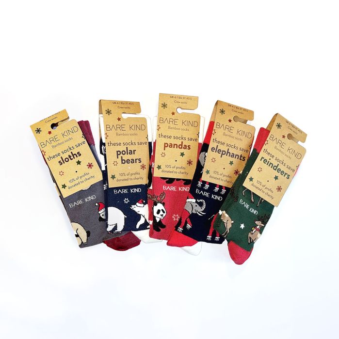 Christmas 'Save the Animals' Bamboo Socks