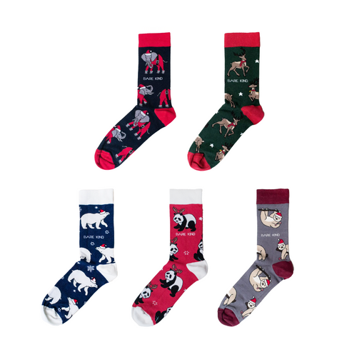 Christmas 'Save the Animals' Bamboo Socks