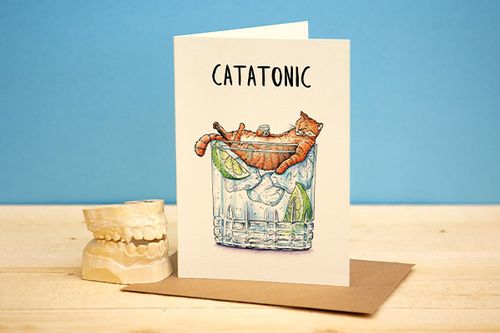 Catatonic Greeting Card