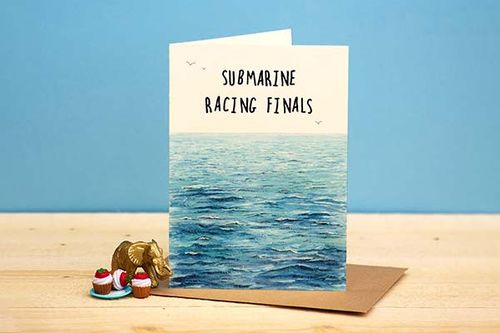 Submarine Racing Finals Greeting card