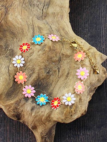 Multicoloured Daisy Chain Bracelet