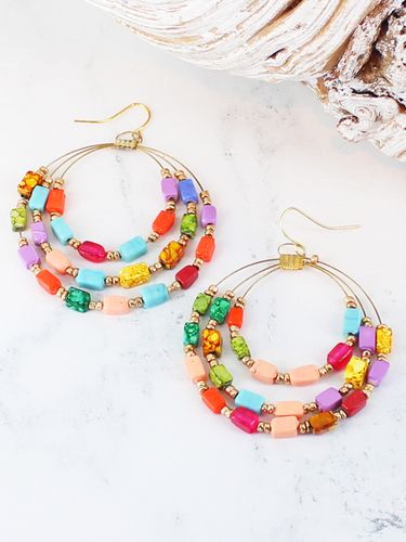 Multicoloured Beaded Earrings