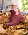 Bobbi // Beetroot & Light Pink Ankle Wellington Boot