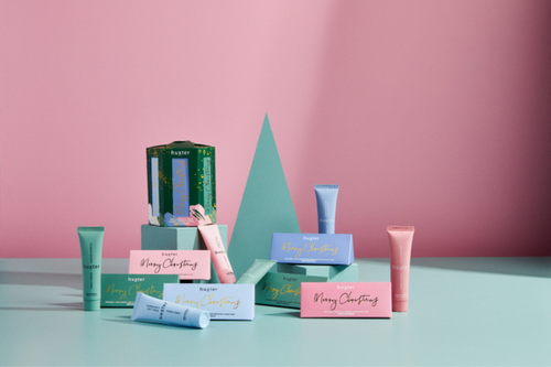 Mini Triangle Bon Bon Gift Box - Green - Xmas Baubles - Hand Cream 35ml x 6