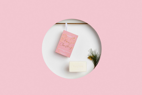 Soap Book Hanging - Pink Merry Christmas - Xmas Baubles - 1 x 200gm soap