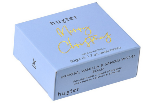 Mini Boxed Guest Soap - Pale Blue - Mimosa, Vanilla & Sandalwood 50gm