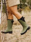Darcy // Moss Green Mid-Calf Wellington Boot