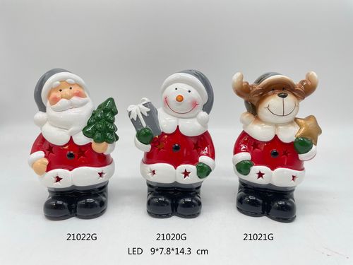 Ceramic Christmas Decoration With LED light