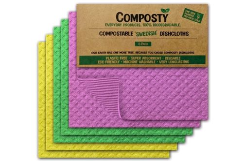 Composty® | Super Absorbent Eco 'Swedish Dishcloths' | Compostable | Sustainable | Plastic Free