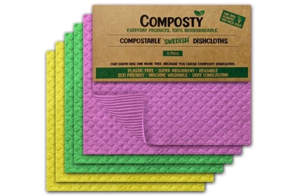 Composty® | Super Absorbent Eco 'Swedish Dishcloths' | Compostable | Sustainable | Plastic Free