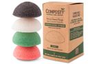 Composty® | Super Soft Konjac Facial Sponges | 4 Pack | Cleansing & Gentle Exfoliating | Compostable | Sustainable | Plastic Free