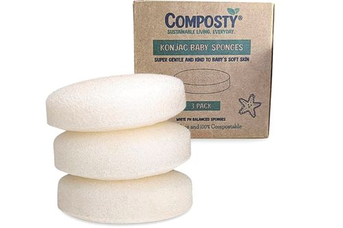 Composty® | Konjac Baby Bath Sponges | 3 Pack | The Softest Baby Sponge | Sustainable | Compostable | Plastic-Free