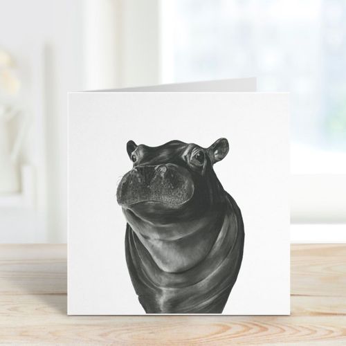 Carina the Hippo Greeting Card