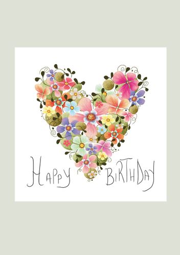 Birthday Flower Heart