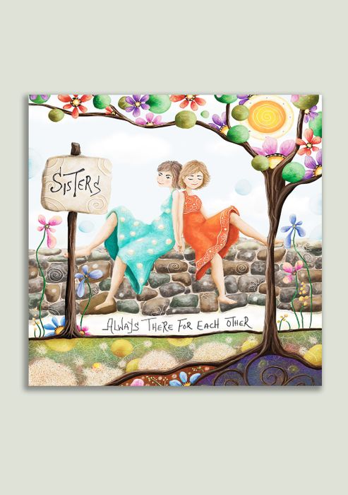 Sisters Tree Card