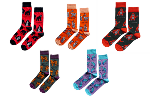 'Save the Jungle Animals' Bamboo Socks