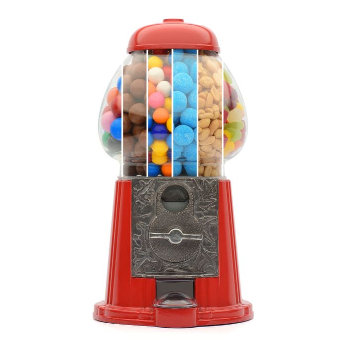 'Retro Coin Operated Gumball Machine Sweet Dispenser'