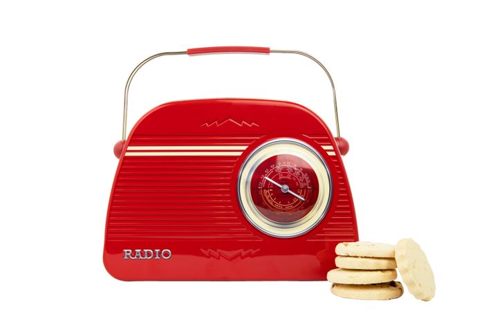 Cream & Red Retro Radios