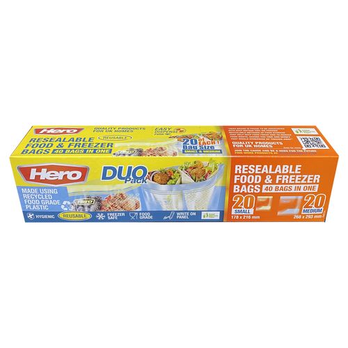 Hero Duo Food and Freezer Bags