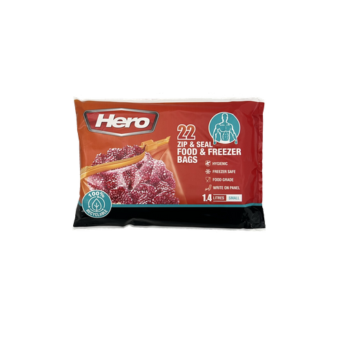 Hero 22's Small Zip Seal F&F Bags
