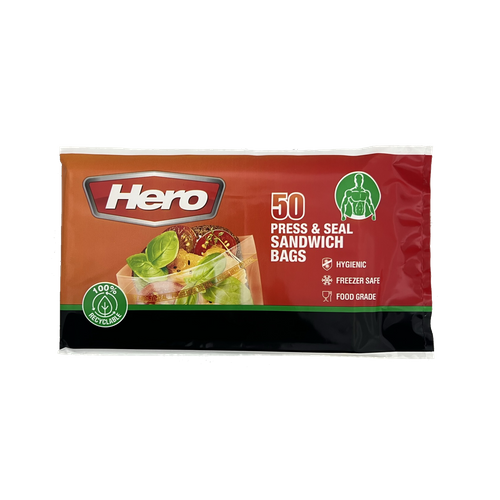 Hero 50's Press & Seal Sandwich Bags