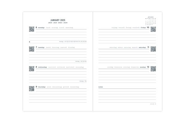 NEW Letts of London Full Year WTV Diary - Serene