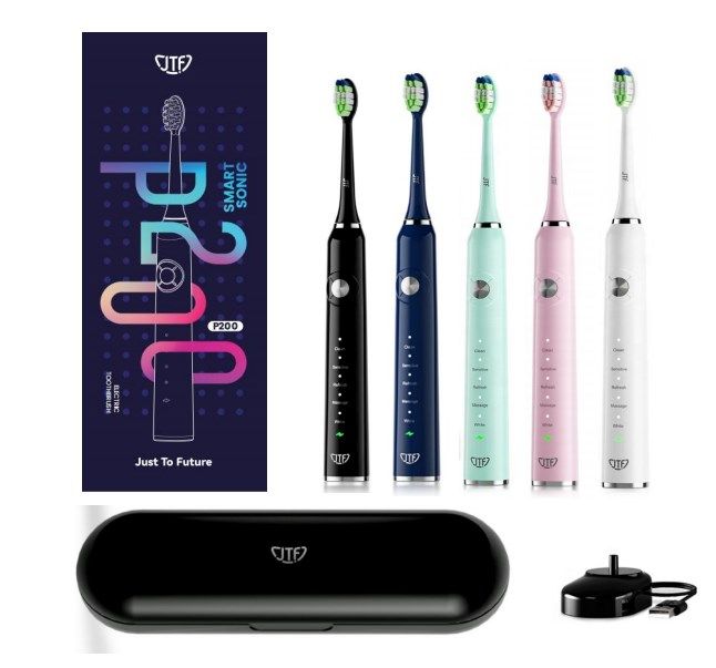 P200 sonic electric toothbrush with travel case