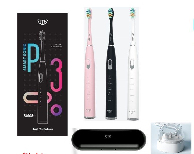 P300 sonic electric toothbrush with travel case and RGB light