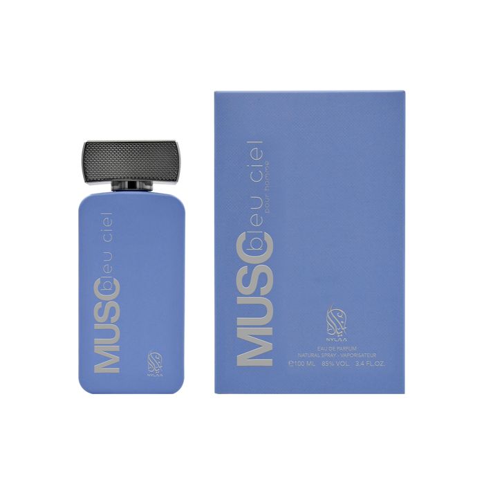 Musc Bleu Ciel Perfume EDP 100ml Spicy Citrus Fragrance For Him By Nylaa Perfumes