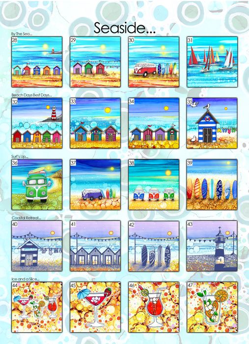 Seaside Ceramic Coasters