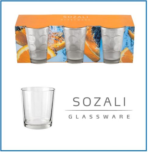 65918 - 3pk Short Glass Tumblers - 9oz (255ml)