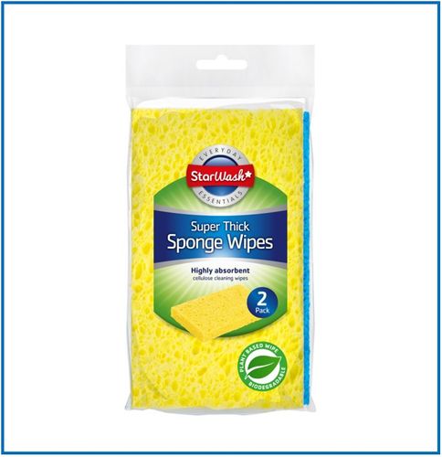 64023 - 2pk, Super Thick, Sponge Wipes