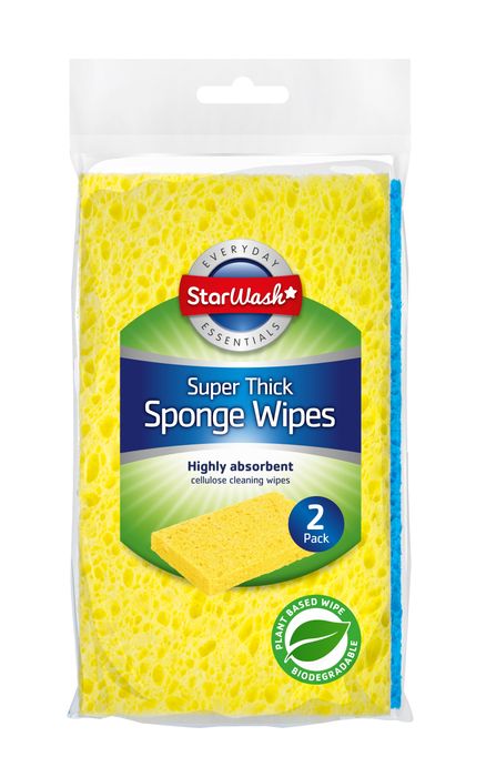 64023 - 2pk, Super Thick, Sponge Wipes