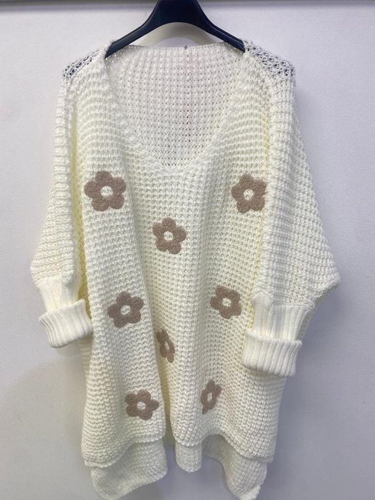 Applique Floral Chunky Knit Jumper