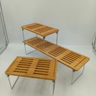 Bamboo foldable stackable shelf