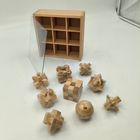 3D Puzzle Brain Teasers Educational Games 9 Bamboo Puzzles Set with Wooden Box for Adults Kids