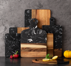 Acacia Wood Cutting Board Marble & Acacia Wood Marble Cheese Board