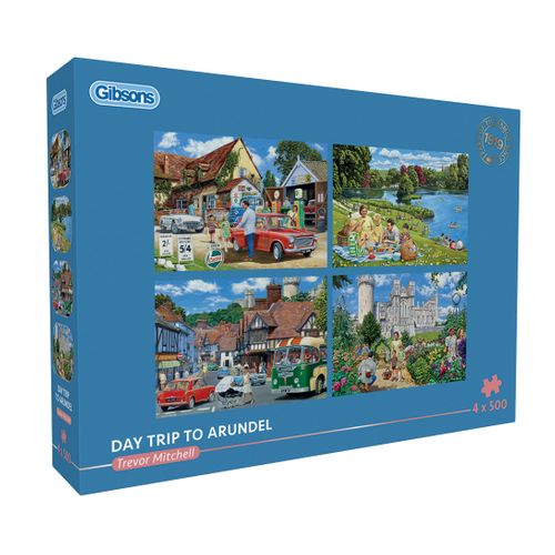 Day Trip to Arundel 4 x 500 Piece Jigsaw Puzzle