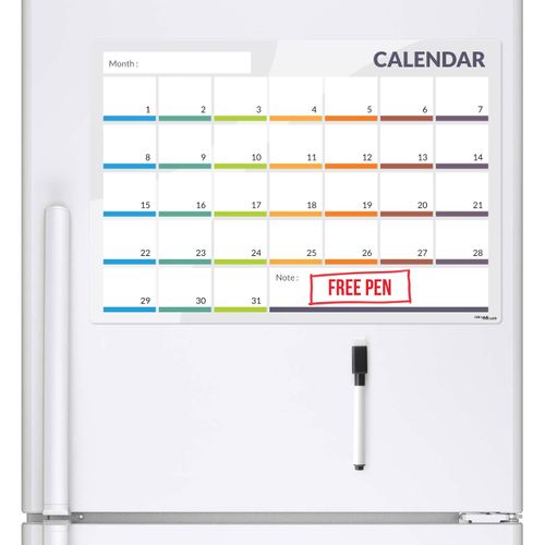 'Magnetic' Fridge Planner & Dry Wipe Pen A3