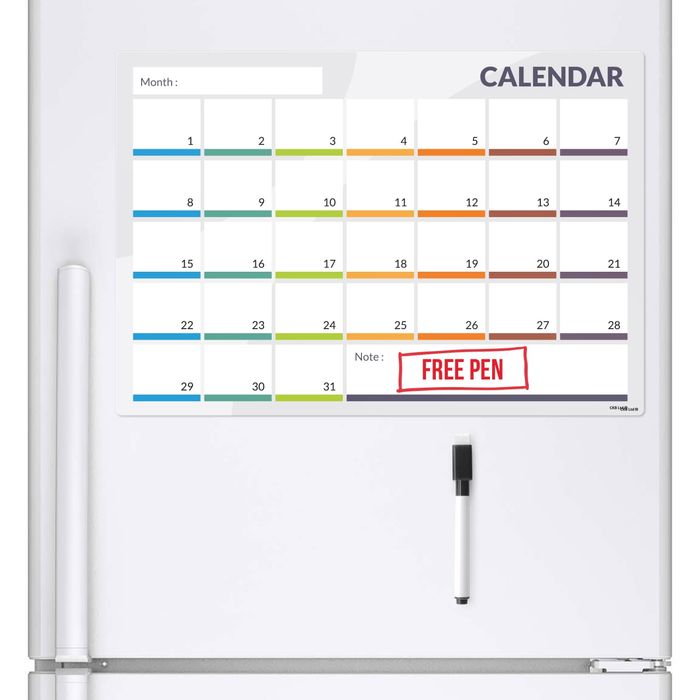 'Magnetic' Fridge Planner & Dry Wipe Pen A3