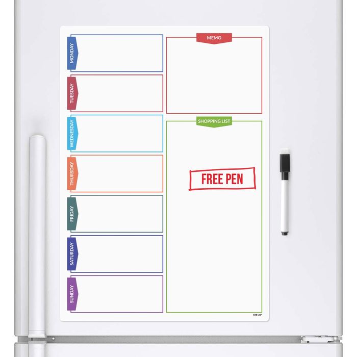 'Magnetic' Fridge Planner & Dry Wipe Pen A3