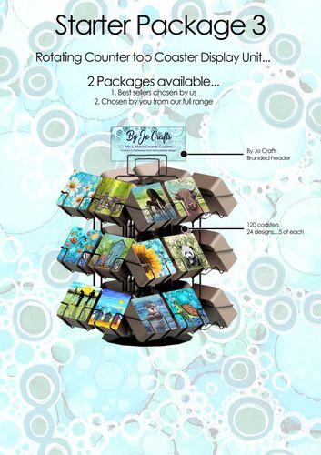 Rotating Counter Top Coaster Display Unit