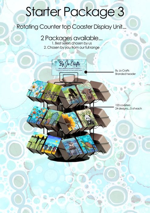 Rotating Counter Top Coaster Display Unit