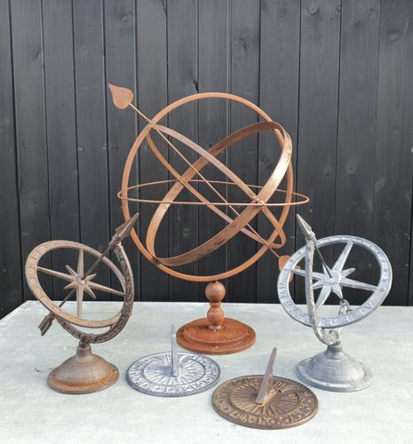 Cast Iron Armillary and Sundials