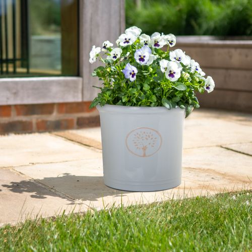 Grey Cylinder Pot