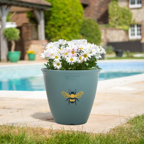 Sage Green Bee Pot