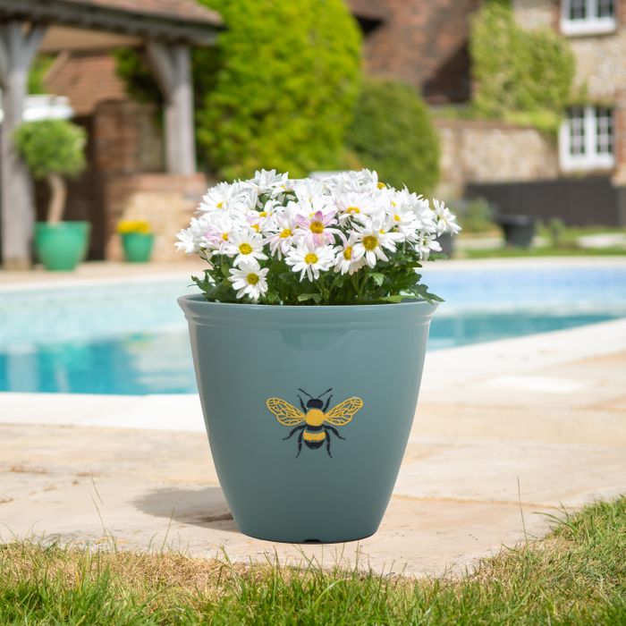 Sage Green Bee Pot
