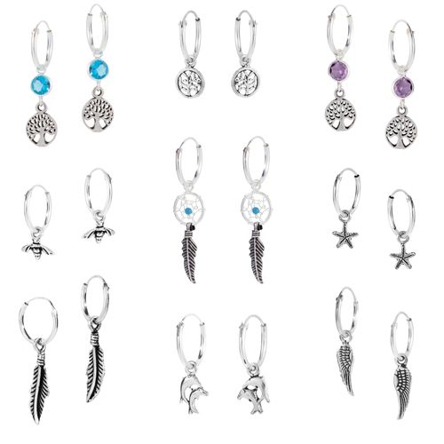 Stuuning 925 Silver Hoops & Hoops with Charm