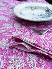 Fuchsia Floral Cotton Tablecloth